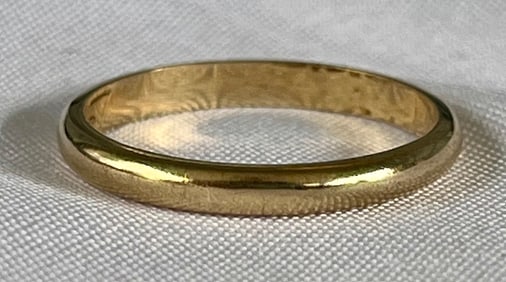 14K YELLOW GOLD WEDDING BAND, 1.71 GRAMS, SIZE 6