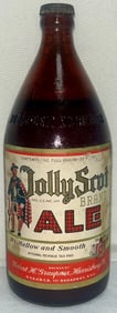 Jolly Scot Brand Ale Quart Bottle, Robert H. Graupner Brewing Co., PA Tax Crown Cap, Unopened