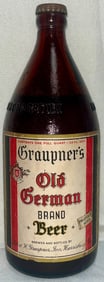Vintage 1936 Graupner’s “Old German" Brand Beer Quart Bottle w/ Label & Cap – Harrisburg, PA