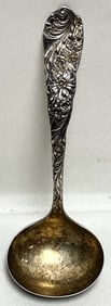 Antique Reed & Barton Sterling Silver Art Nouveau Floral Repoussé Ladle, c. 1900, 74.10  grams