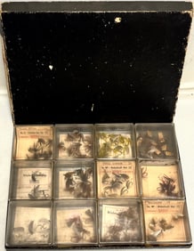 Vintage Weber Lifelike Fly Co. Boxed Fly Fishing Flies Display Lot – Stevens Point, WI (12 Boxes +