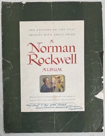 1950's A Norman Rockwell Album, Saturday Evening Post Portfolio, Inscribed “Sincerely, Norman