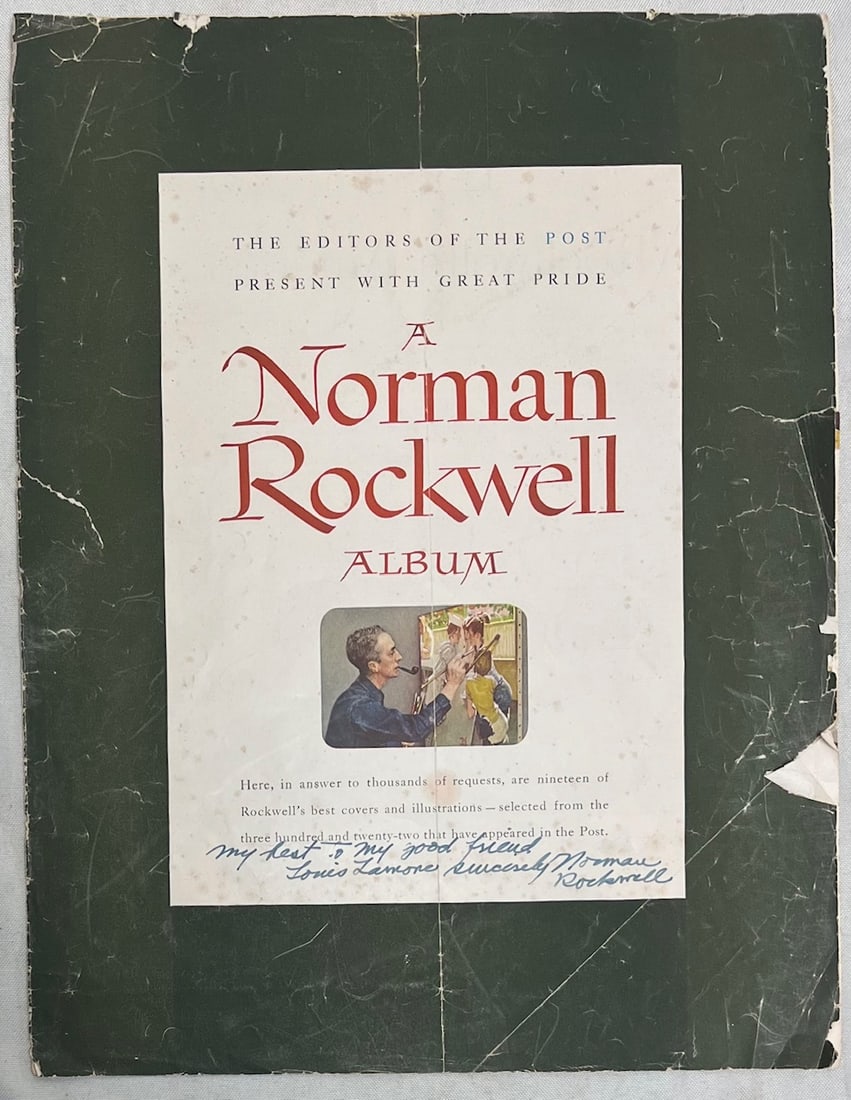 1950's A Norman Rockwell Album, Saturday Evening Post Portfolio, Inscribed “Sincerely, Norman (1 of 12)
