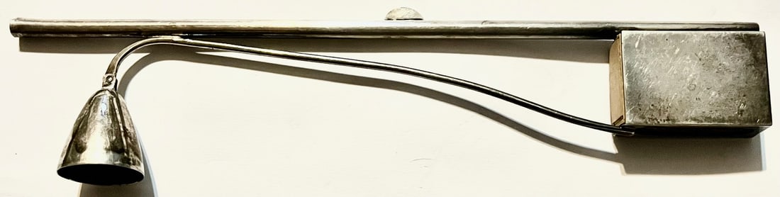 Vintage Napier Sterling Silver Table Lighter / Match Holder w/ Snuffer – Mid-Century Modern: Vintage Napier Sterling Silver Table Lighter / Match Holder w/ Snuffer – Mid-Century Modern – 47.72 GRAMS, Elegant vintage Napier Sterling silver table lighter or match holder featuring a