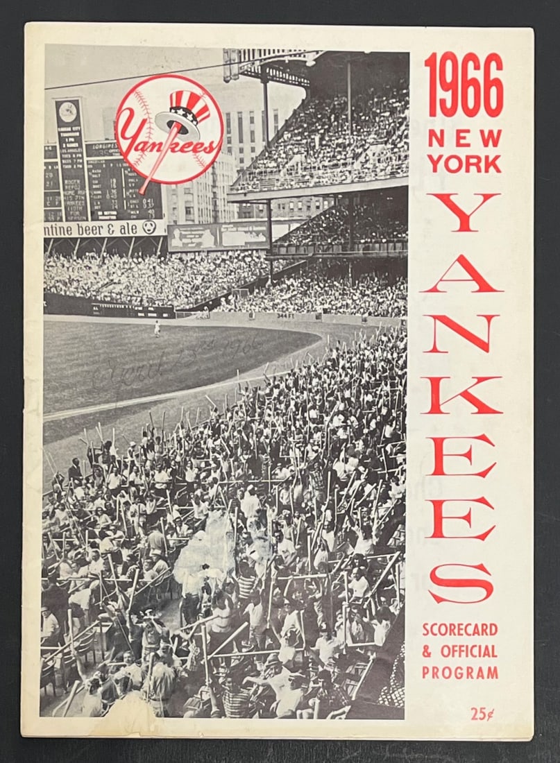 1966 New York Yankees Official Scorecard & Program – Yankee Stadium – Mantle, Maris,: 1966 New York Yankees Official Scorecard & Program – Yankee Stadium – Mantle, Maris, Vintage Ads, Original 1966 New York Yankees Scorecard & Official Program from Yankee Stadium. This vint