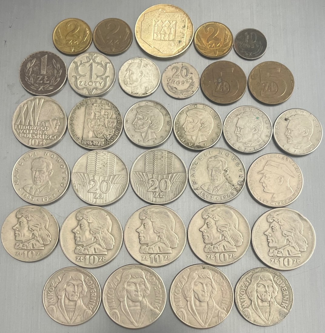 Lot of 31 Vintage Polish Coin Collection Lot – PRL Era Z?oty Coins, Commemoratives & (1 of 19)