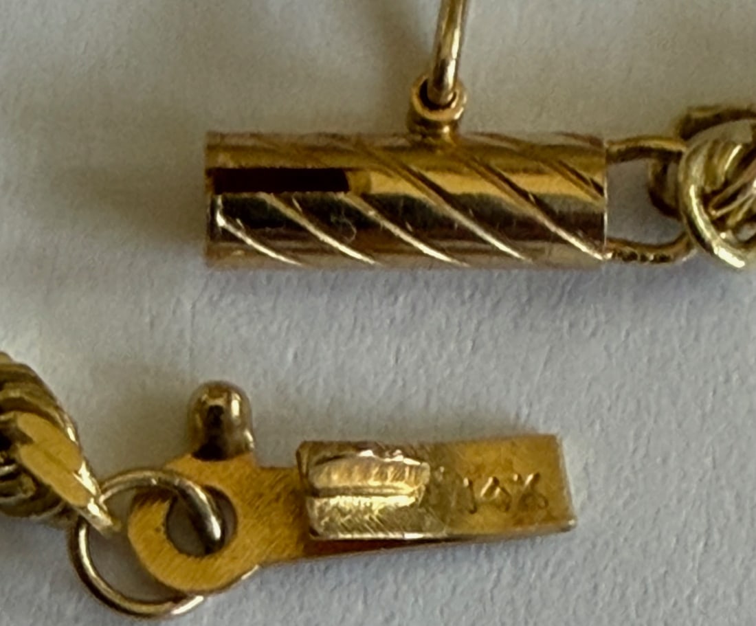 14K Yellow Gold Rope Chain Necklace – 24” Long, 19.27 GRAMS, Solid Gold, Barrel-Style - 2