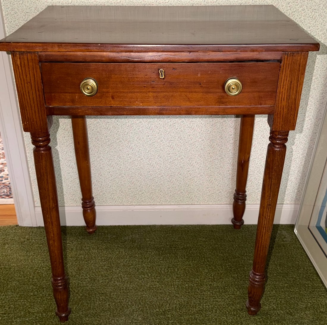 American Federal Cherry One-Drawer Work Table, Early 19th Century (1 of 6)