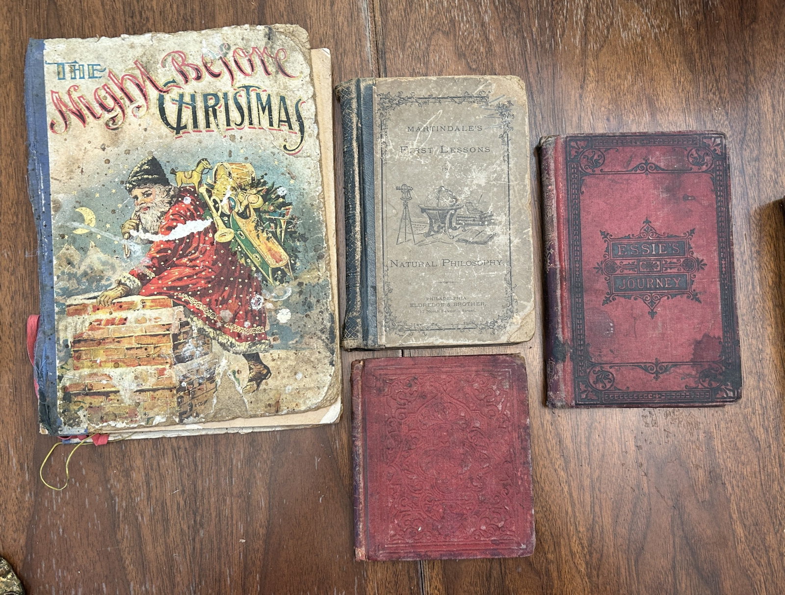 Lot of 4 Antique Children’s & Educational Books, 19th–Early 20th C., Christmas (1 of 5)