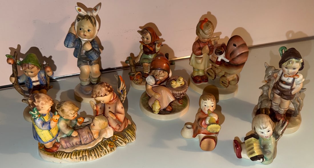 Lot of 9 Goebel Hummel Porcelain Figurines, Germany & West Germany (1 of 9)