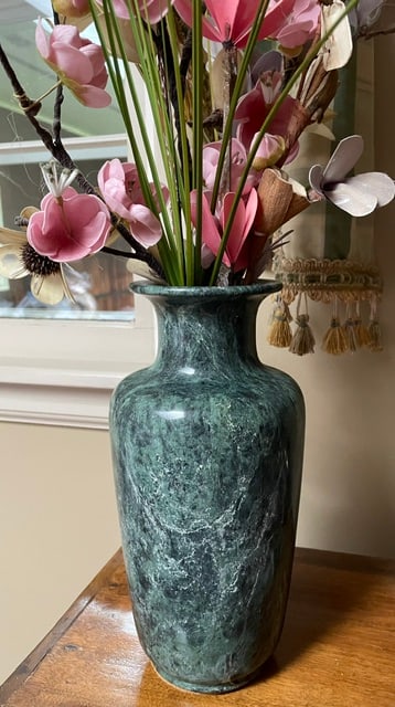 Green Marble Baluster Vase / Urn (1 of 1)