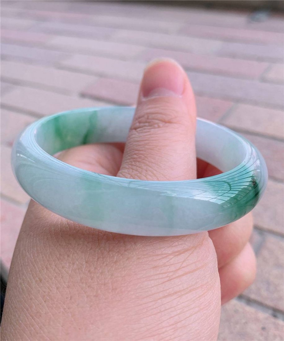 Natural jade bracelets Myanmar 51.88g lap 57.8mm (1 of 6)