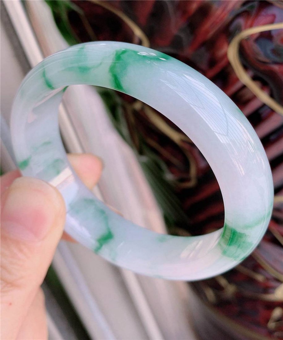 Natural Jadeite Bracelet Myanmar 47.46g (1 of 8)