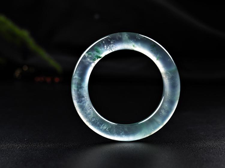 Natural-Myanmar Emerald Jade Round Bar-Bracelet: Natural-Myanmar Emerald Jade Round Bar-Bracelet