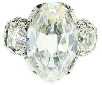 ART DECO 10.03-carat Oval Cut Diamond I SI1 GIA Platinum Solitaire RING (1 of 1)