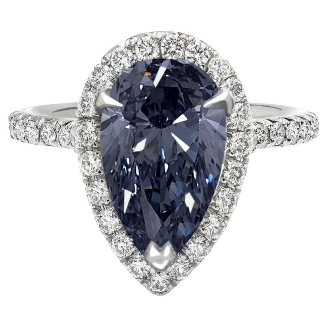 Exceptional GIA Certified 2 Carat Fancy Vivid Blue Diamond VVS1: Exceptional GIA Certified 2 Carat Fancy Vivid Blue Diamond VVS1