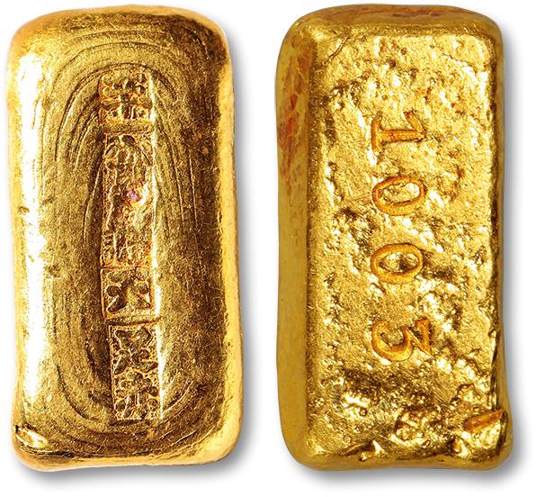 Ancient Chinese coins - gold ingots - gold coins (1 of 1)