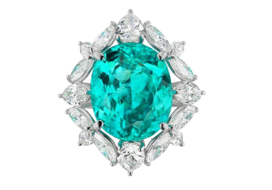 Rare And Unique Neon Blue Unheated Brazilian Ring (1 of 1)