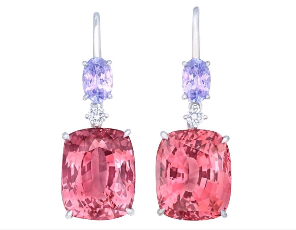 Emilio Jewelry Certified 19.79 Carat No Heat Spinel Earring: Emilio Jewelry Certified 19.79 Carat No Heat Spinel Earring