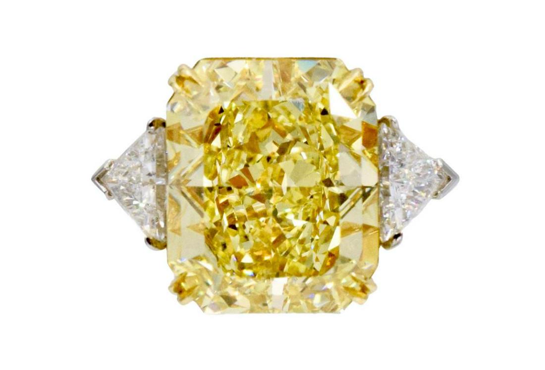 Intense Fancy Yellow G.I.A. 14.71 Carat Solitaire (1 of 1)