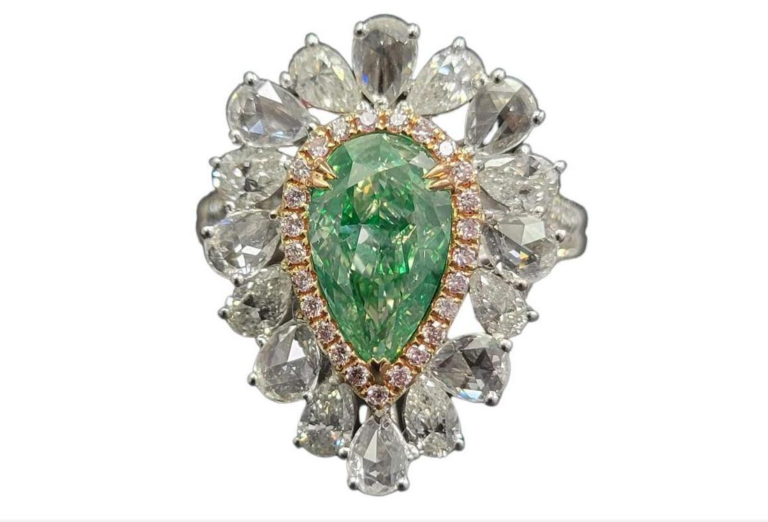 Natural Fancy Green Diamond Ring (1 of 1)