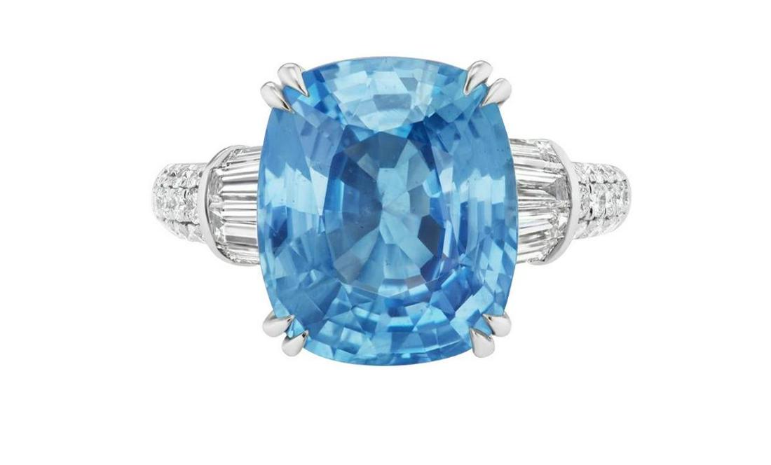 Unheated Burmese Sapphire And Diamond Ring By RayazTakat (1 of 1)