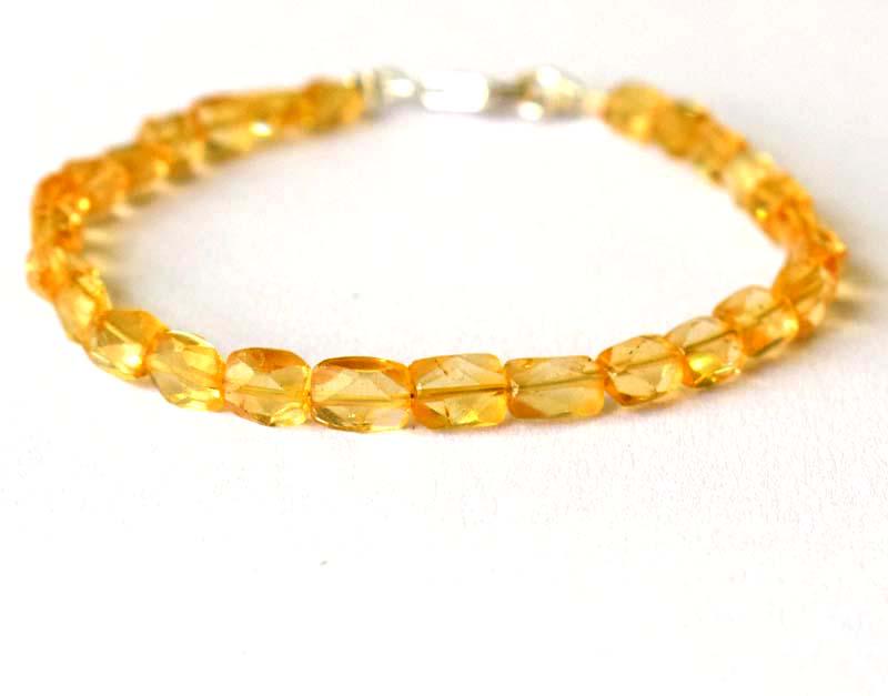 NATURAL CITRINE BRACELET W/ 925 SILVER: These are Natural , earth mined CITRINE beads finished with SOLID 925 Sterling Silver lobster clasp. Length of bracelet 7"