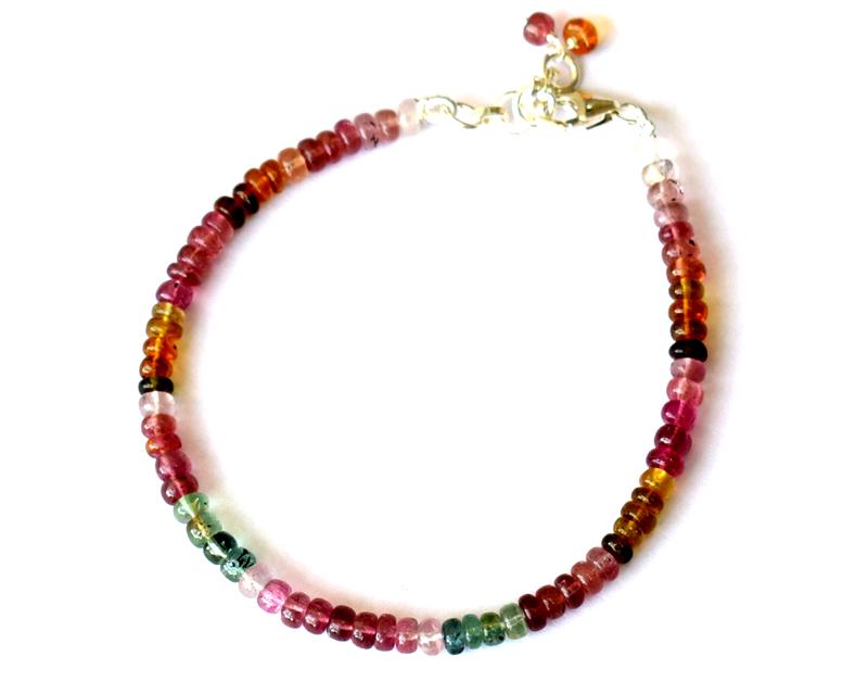 NATURAL TOURMALINE  BRACELET W/ 925 SILVER (1 of 2)