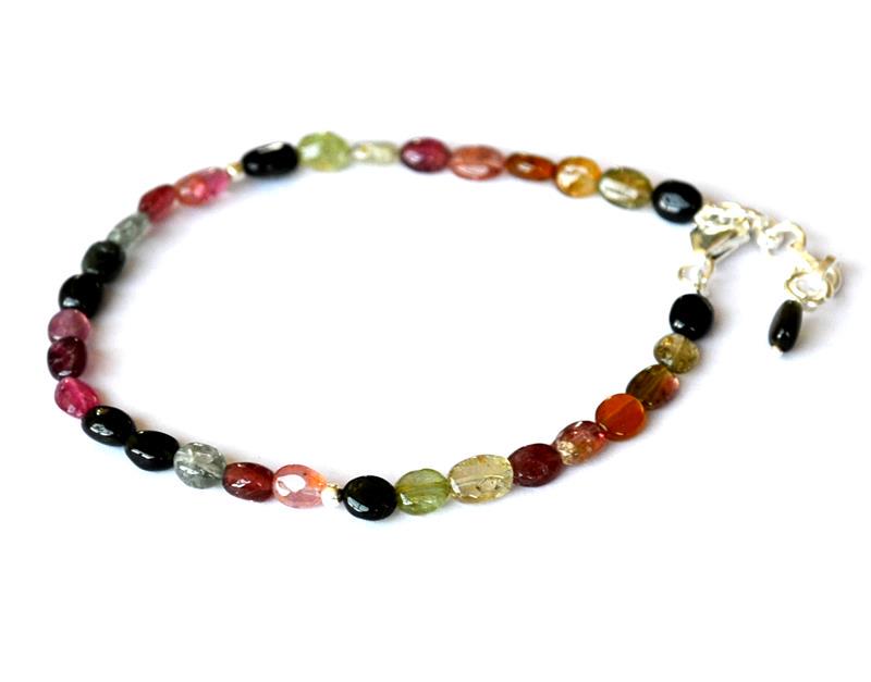 NATURAL TOURMALINE BRACELET W/ 925 SILVER (1 of 2)