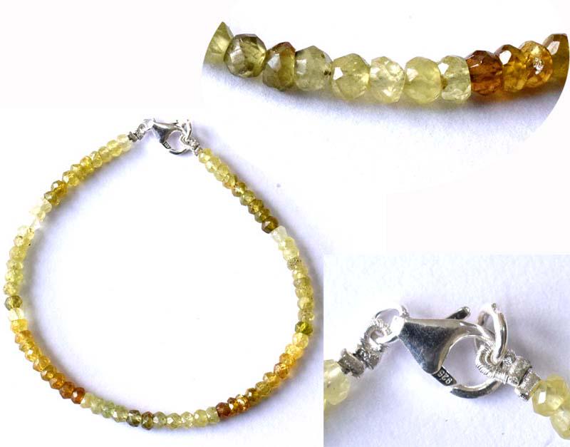 GROSSULAR GARNET BRACELET W/ 925 SILVER (1 of 5)