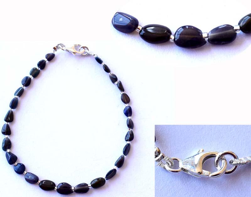 NATURAL ETHIOPIAN OPAL BRACELET W/ 925 SILVER (1 of 5)
