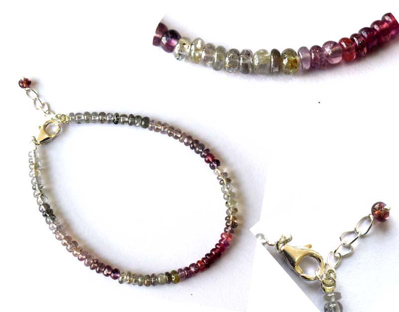 NATURAL MULTI SAPPHIRE BRACELET W/ 925 SILVER (1 of 5)