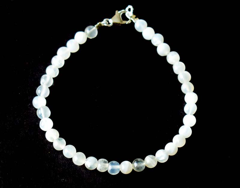 NATURAL MOONSTONE BRACELET W/ 925 SILVER (1 of 3)