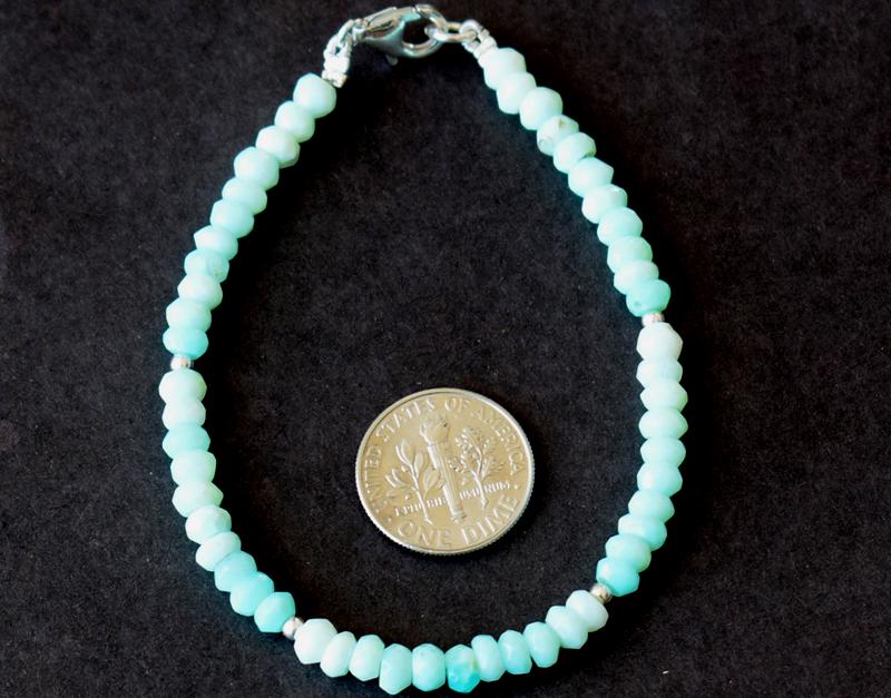 NATURAL PERUVIAN OPAL BRACELET W/ 925 SILVER (1 of 2)
