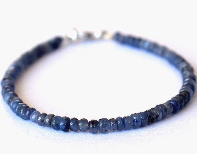 NATURAL  SAPPHIRE BRACELET W/ 925 SILVER (1 of 4)