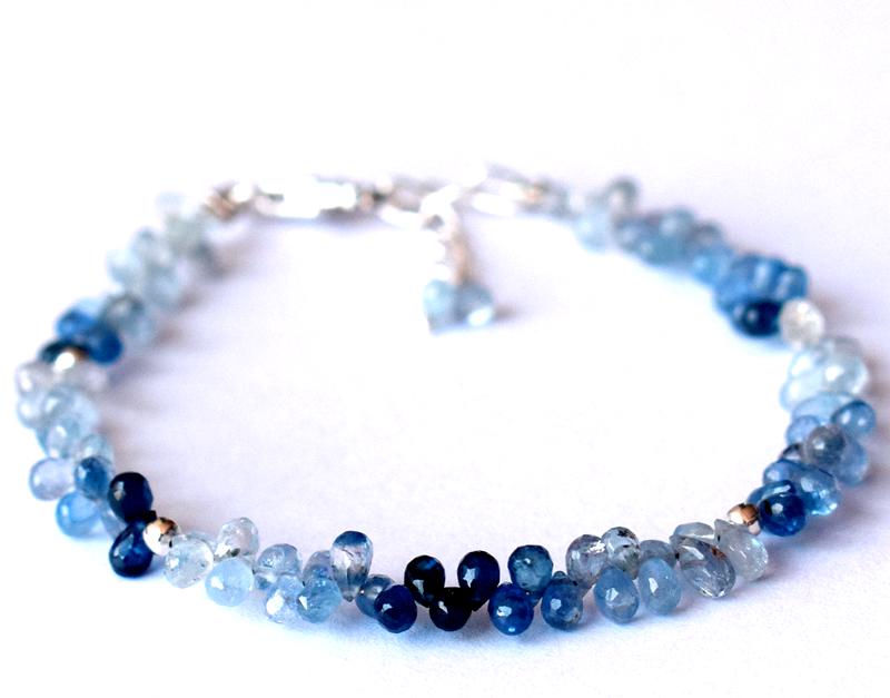 SAPPHIRE BLUE BRIOLETTE BRACELET 925 SILVER (1 of 4)