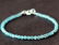 NATURAL AQUAMARINE BRACELET W/ 925 SILVER
