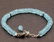 NATURAL AQUAMARINE BRACELET W/ 925 SILVER - 2
