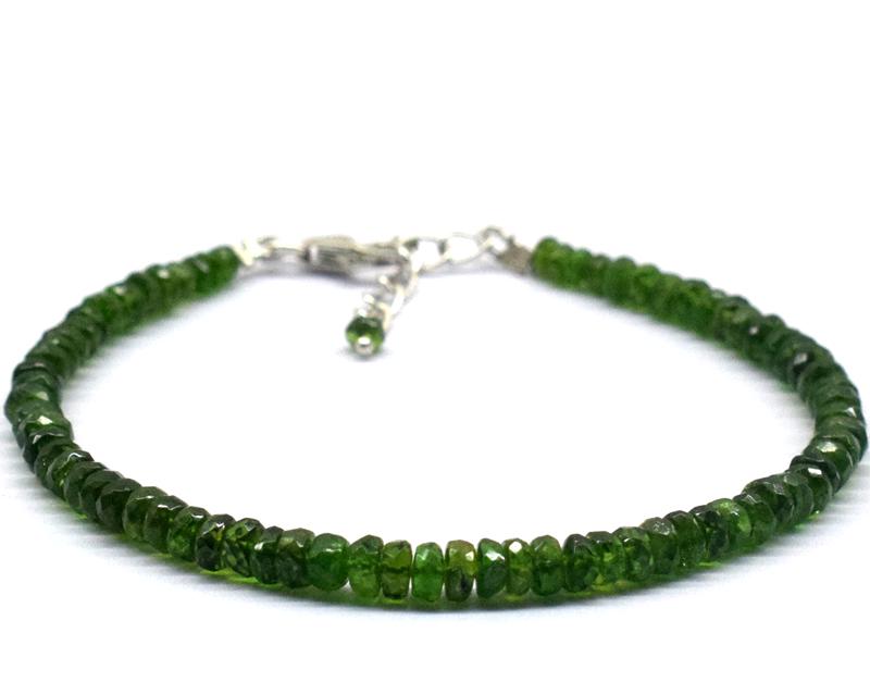 CHROME DIOPSIDE BRACELET W/ 925 SILVER (1 of 5)