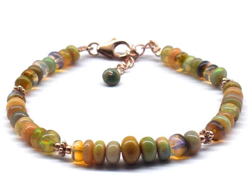ETHIOPIAN OPAL BRACELET W/ 925 SILVER (1 of 5)