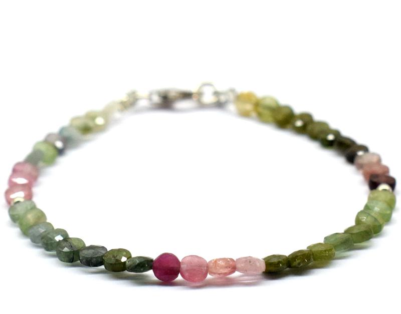 NATURAL TOURMALINE BRACELET W/ 925 SILVER (1 of 6)