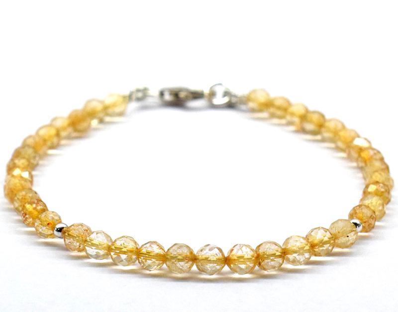 NATURAL CITRINE BRACELET W/ 925 SILVER (1 of 5)