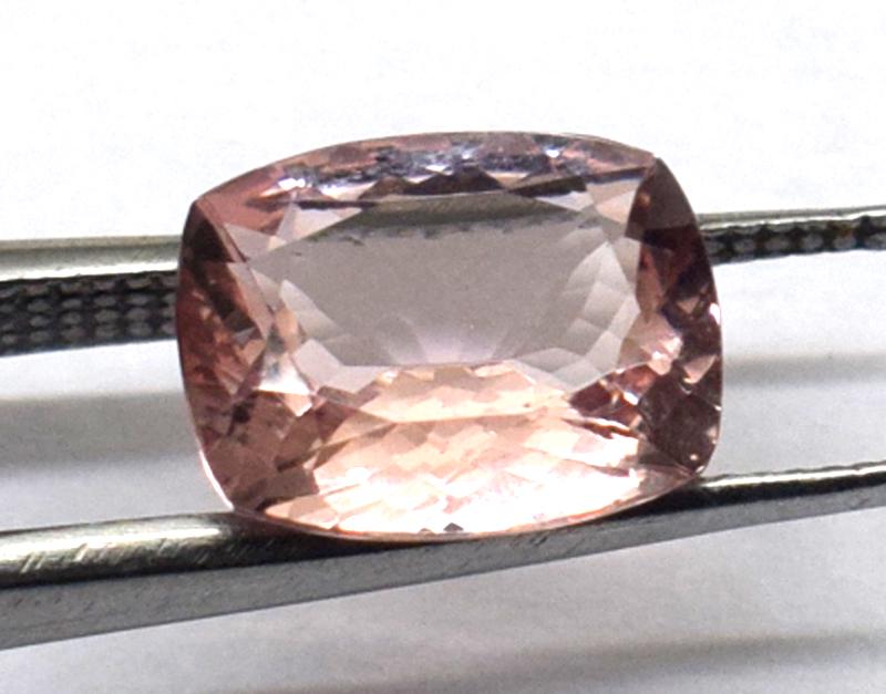 MORGANITE LOOSE GEMSTONE FACETED OVAL 8X10 mm: You are bidding for the finest quality of FLAWLESS RARE MORGANITE CUSHION SHAPED LOOSE GEMSTONE .Meticulously cut and polished . (1 piece) Size osf stone : 8x10 mm, Height of stone : 4.5 mm . Weight o