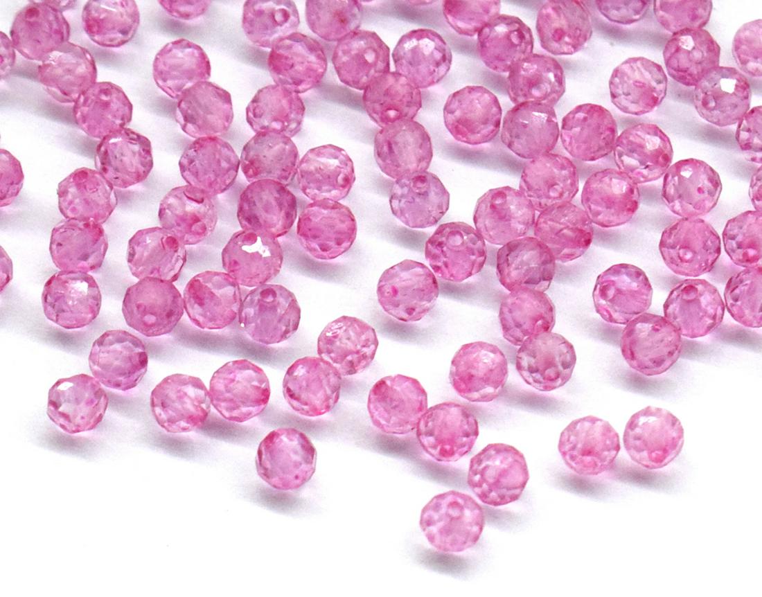 100 PIECES PINK TOPAZ - ROUND 3.5 mm - LOOSE: " LOOSE BEADS"- means the drilled pieces of gemstones , ideally you can use it to create of of a kind jewelry . STONE : NATURAL EARTH MINED FINE PINK TOPAZ (COATED) BEADS FACETED ROUND SHAPE BEADS . A