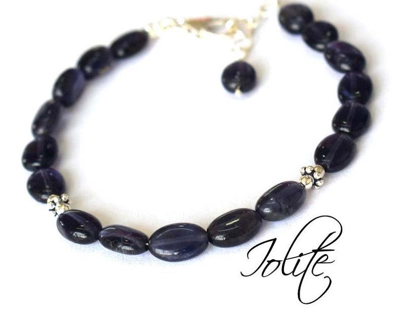 IOLITE OVAL BRACELET W/ 925 STERLING SILVER (1 of 4)