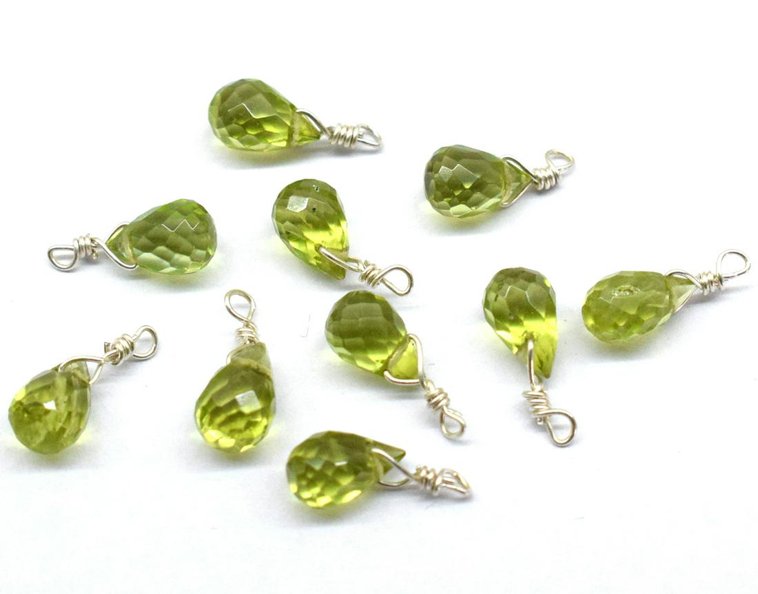 PERIDOT - BRIOLETTE - 925 SILVER LOOPS (1 of 3)
