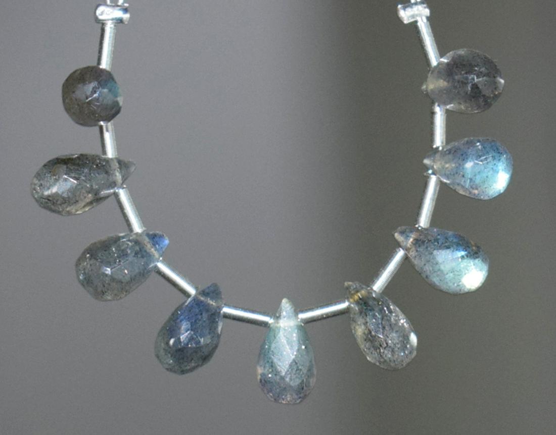 LABRADORITE - BRIOLETTE  4X7 mm - TASSEL (1 of 5)