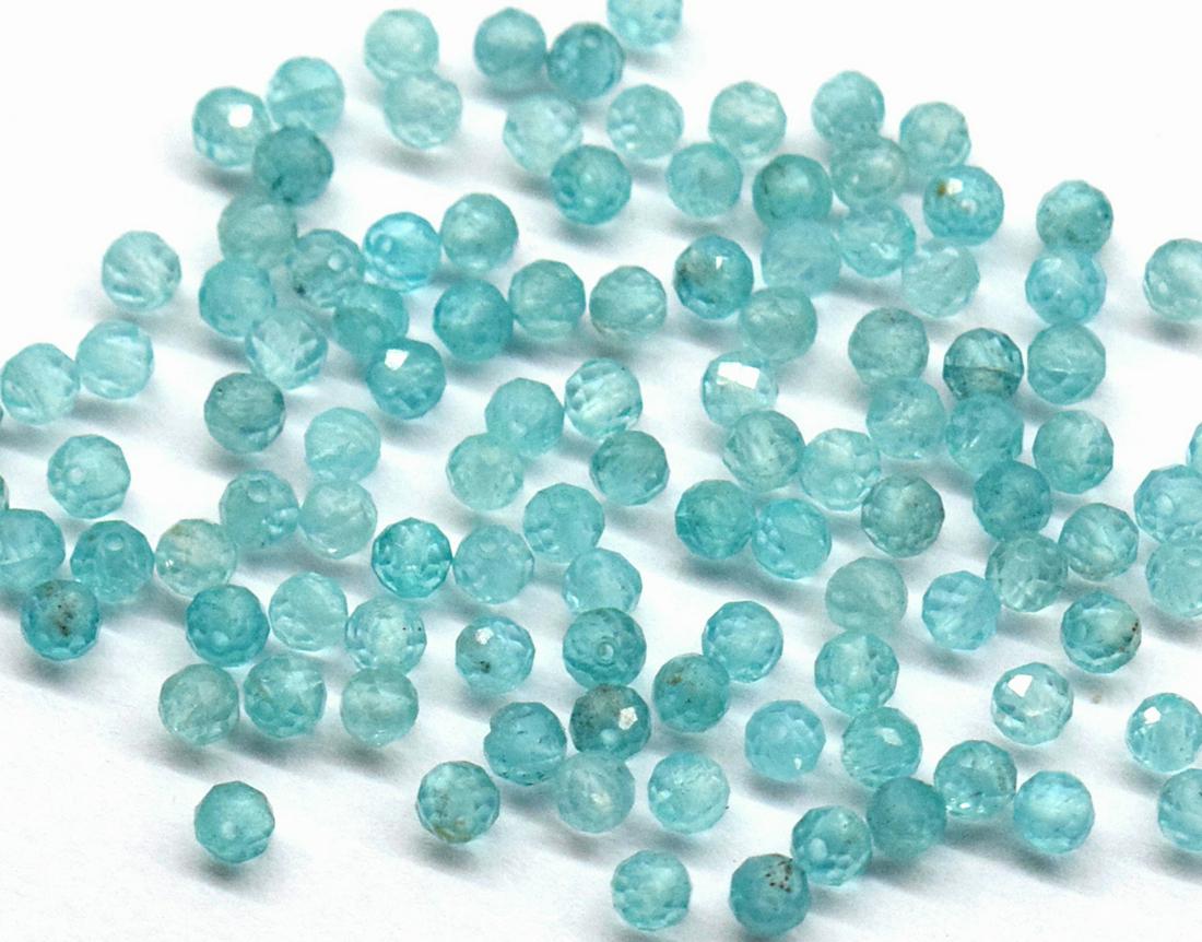 100 PIECES APATITE - ROUND 3 mm - LOOSE (1 of 3)