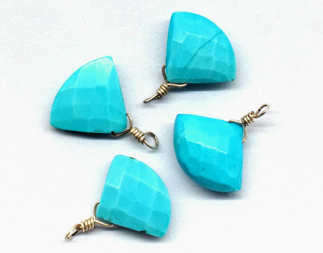 TURQUOISE - FANCY - 925 SILVER LOOPS (1 of 3)