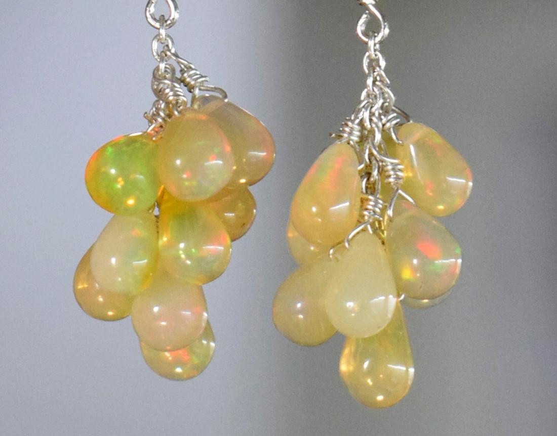 ETHIOPIAN OPAL EARRING W/ STERLING SILVER (1 of 4)